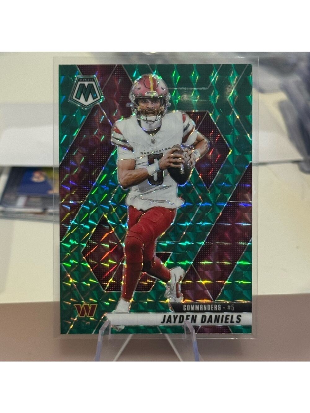 🔥 2025 Jayden Daniels Panini Mosaic Green Prizm Washington commanders